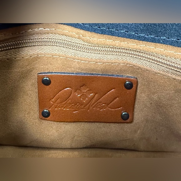 Patricia Nash Black Leather Fold-Over Crossbody - Picture 5 of 11